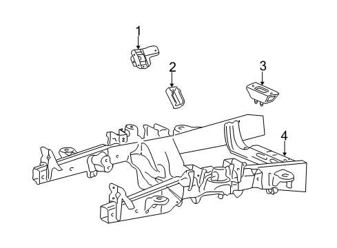 1997 Ford Expedition Trans Crossmember Diagram for XL3Z-6A023-AA