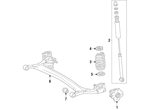 2011 Ford Fiesta Rear Axle, Suspension Components Diagram