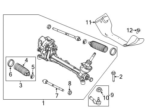 2018 Ford C-Max Steering Column & Wheel, Steering Gear & Linkage Diagram 3 - Thumbnail