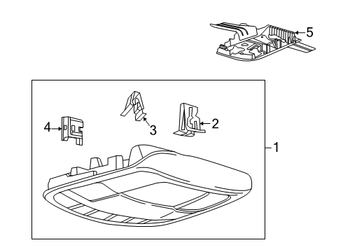 2018 Ford F-250 Super Duty Overhead Console Diagram