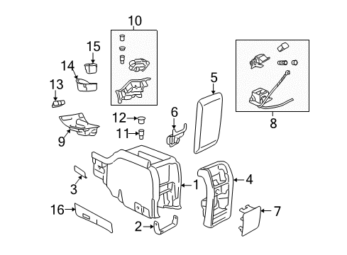 2004 Lincoln Aviator Rear Panel, Front Diagram for 4C5Z-78045E24-AAB