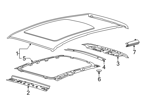 2013 Ford Escape Roof & Components Diagram 1 - Thumbnail