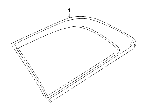 2012 Lincoln MKT Quarter Panel - Glass & Hardware Diagram