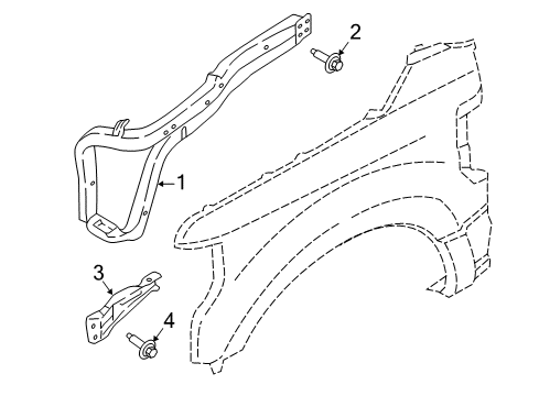 2018 Ford F-350 Super Duty Inner Components - Fender Diagram