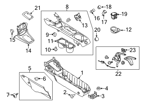 2019 Ford Fiesta Center Console Diagram