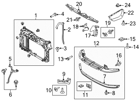 2013 Ford Fiesta Radiator Support Diagram 2 - Thumbnail