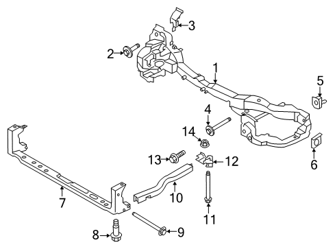 2016 Lincoln MKC Radiator Support Diagram