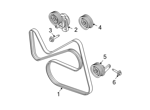 2011 Ford Fusion Belts & Pulleys Diagram