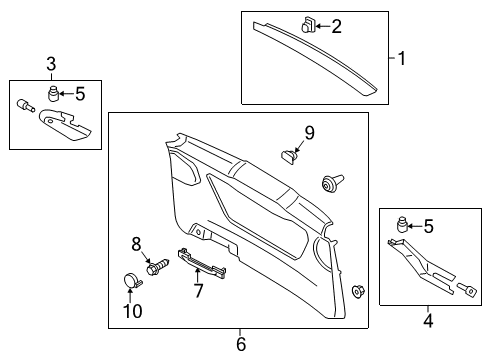 2017 Ford C-Max Interior Trim - Lift Gate Diagram
