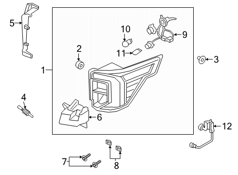2022 Ford Police Interceptor Utility Bulbs Diagram