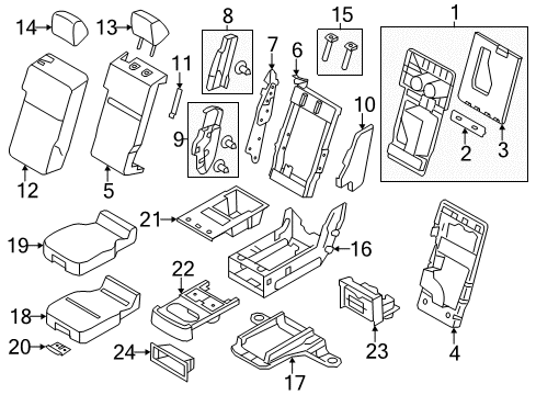 2014 Ford F-150 Front Seat Components Diagram 3 - Thumbnail