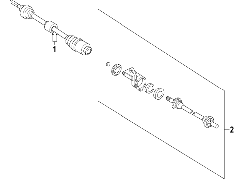 2010 Mercury Milan Front Axle Shafts & Joints, Drive Axles Diagram