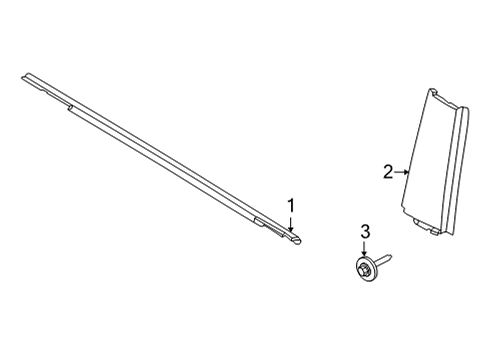 2021 Ford Bronco Exterior Trim - Door Diagram