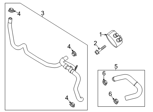 2021 Ford Explorer Engine Oil Cooler Diagram 1 - Thumbnail