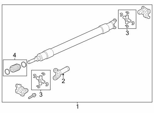 2023 Ford F-250 Super Duty Drive Shaft - Rear Diagram