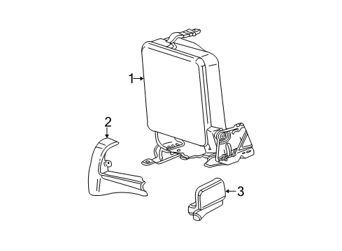 2002 Ford Ranger Cover Assembly, Tan, Rear Inner Driver Side Diagram for XL5Z-1367517-AAE