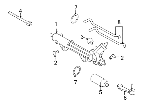 2005 Ford Thunderbird Tie Rod Boot, Driver Side Diagram for 3W4Z-3K661-AB