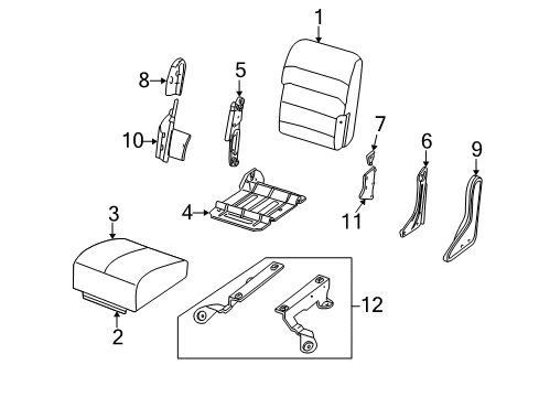 2004 Ford Excursion Front Seat Components Diagram