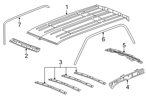 2012 Lincoln Navigator Roof & Components Diagram