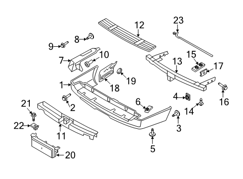 2009 Ford Expedition Rear Bumper Diagram