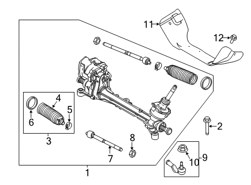 2017 Ford Focus Steering Column & Wheel, Steering Gear & Linkage Diagram 8 - Thumbnail