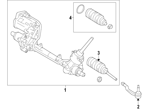 2020 Ford Edge Steering Column & Wheel, Steering Gear & Linkage Diagram 6 - Thumbnail