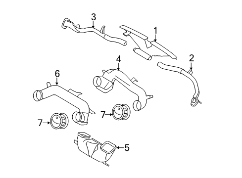 2016 Ford F-250 Super Duty Ducts Diagram 2 - Thumbnail