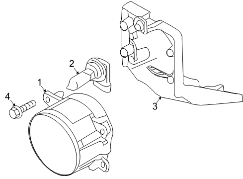 2009 Ford Focus Front Lamps - Fog Lamps Diagram 1 - Thumbnail