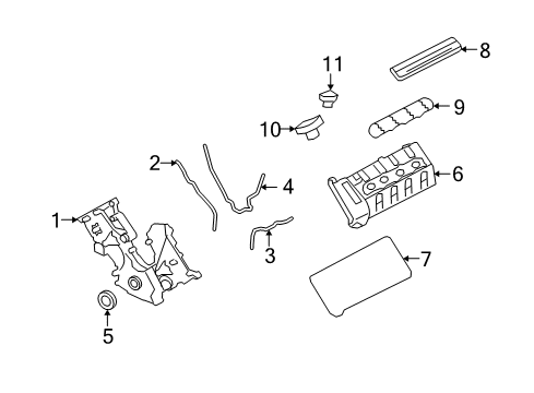 2011 Ford Mustang Valve & Timing Covers Diagram