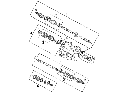 1994 Ford Aspire Inner CV Joint Diagram for F4BZ3B414A