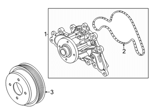 2021 Ford E-350 Super Duty Water Pump Diagram