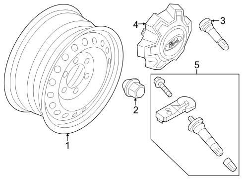 2021 Ford Bronco Wheels Diagram 1 - Thumbnail