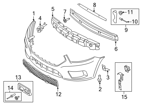 2015 Ford Police Interceptor Sedan Front Bumper Diagram