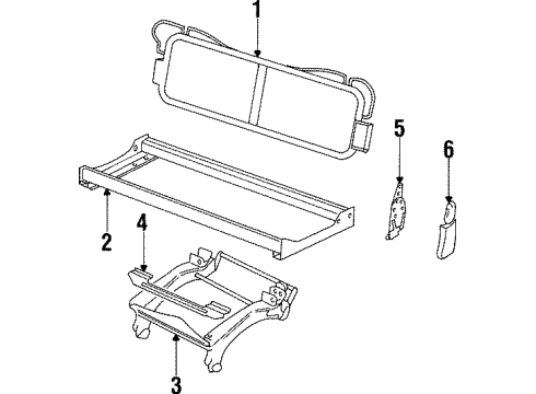 2002 Lincoln Navigator Rear Seat Components Diagram 1 - Thumbnail
