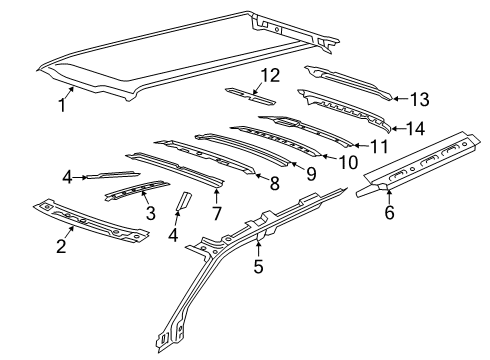2020 Ford Expedition Roof & Components Diagram 4 - Thumbnail