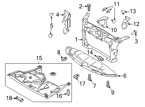 2010 Lincoln MKS Radiator Support Diagram