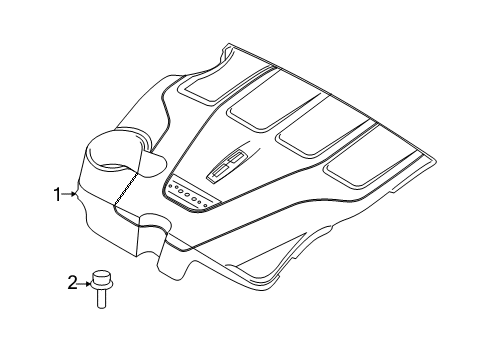 2018 Lincoln MKZ Engine Cover Diagram for G3GZ-6A949-C