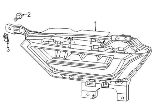 2021 Ford F-150 Fog Lamp Assembly, Front Driver Side Diagram for ML3Z-15201-C