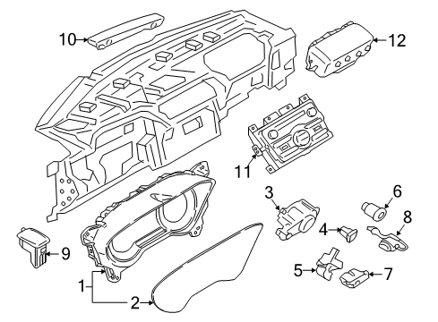2019 Lincoln Continental A/C & Heater Control Units Diagram