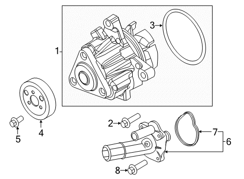 2016 Lincoln MKC Water Pump Diagram 1 - Thumbnail
