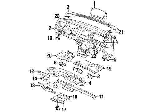 1998 Ford Crown Victoria Instrument Panel Diagram