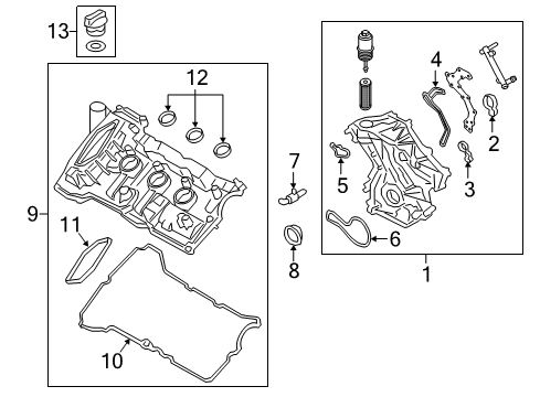 2019 Lincoln Continental Valve & Timing Covers Diagram