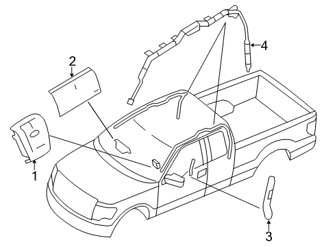 2013 Ford F-150 Air Bag Components Diagram
