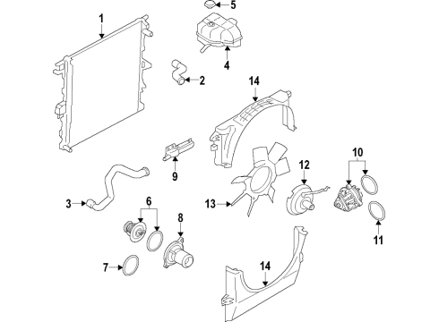 2022 Ford Ranger Expansion Tank Diagram for EB3Z-8A080-D