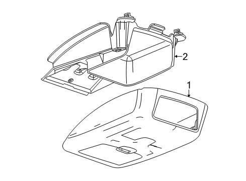2010 Ford F-350 Super Duty Overhead Console Diagram 2 - Thumbnail