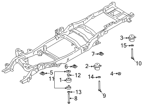 2021 Ford F-350 Super Duty Frame & Components Diagram 2 - Thumbnail