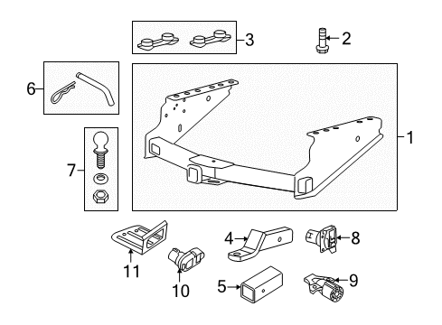 2013 Ford F-250 Super Duty Connector Bracket Diagram for BU5Z-14A541-A