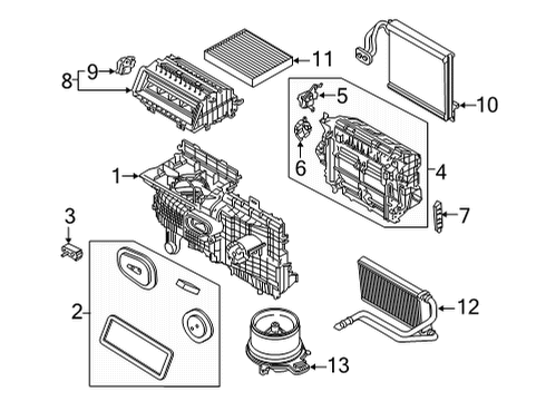 2022 Ford Bronco Sport A/C & Heater Control Units Diagram