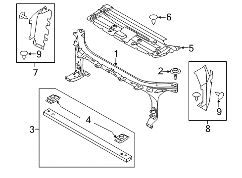 2022 Ford F-150 Radiator Support Diagram