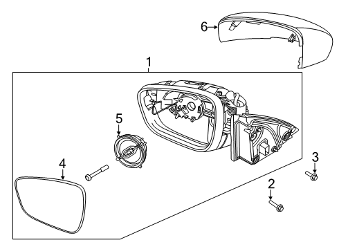 2022 Ford Escape Mirrors Diagram 1 - Thumbnail